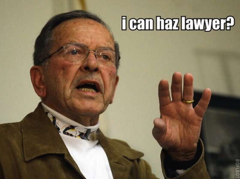 man asking if he has a lawyer