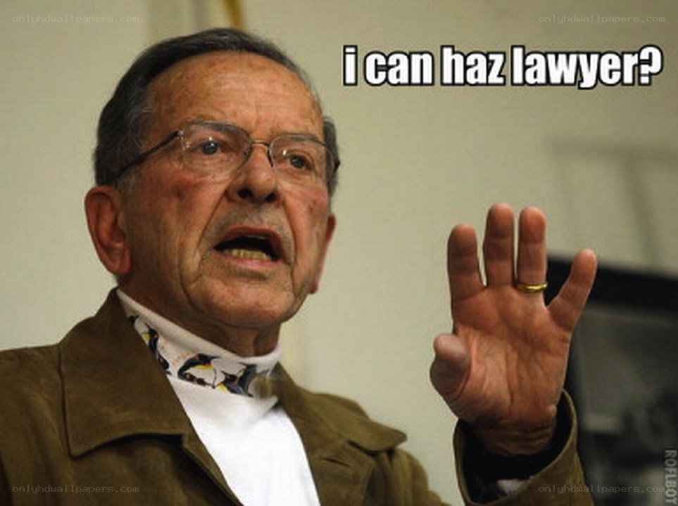 man asking if he has a lawyer