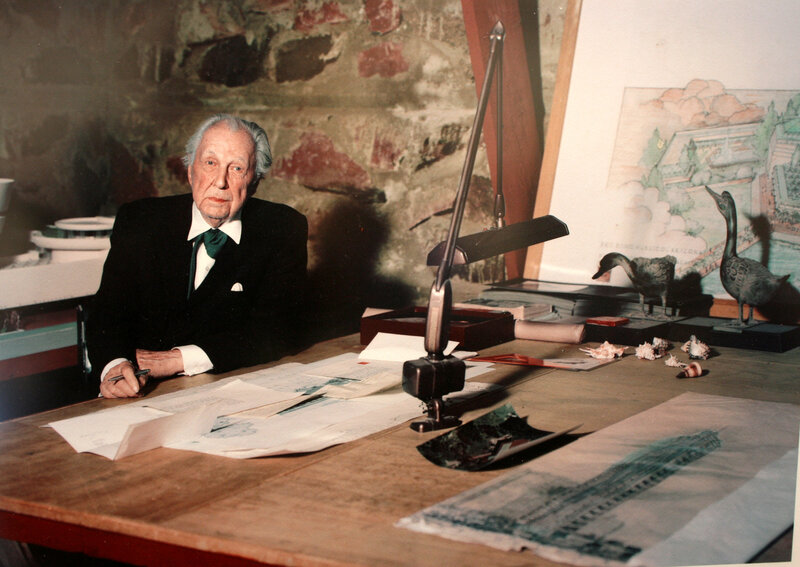 Man at a drafting table
