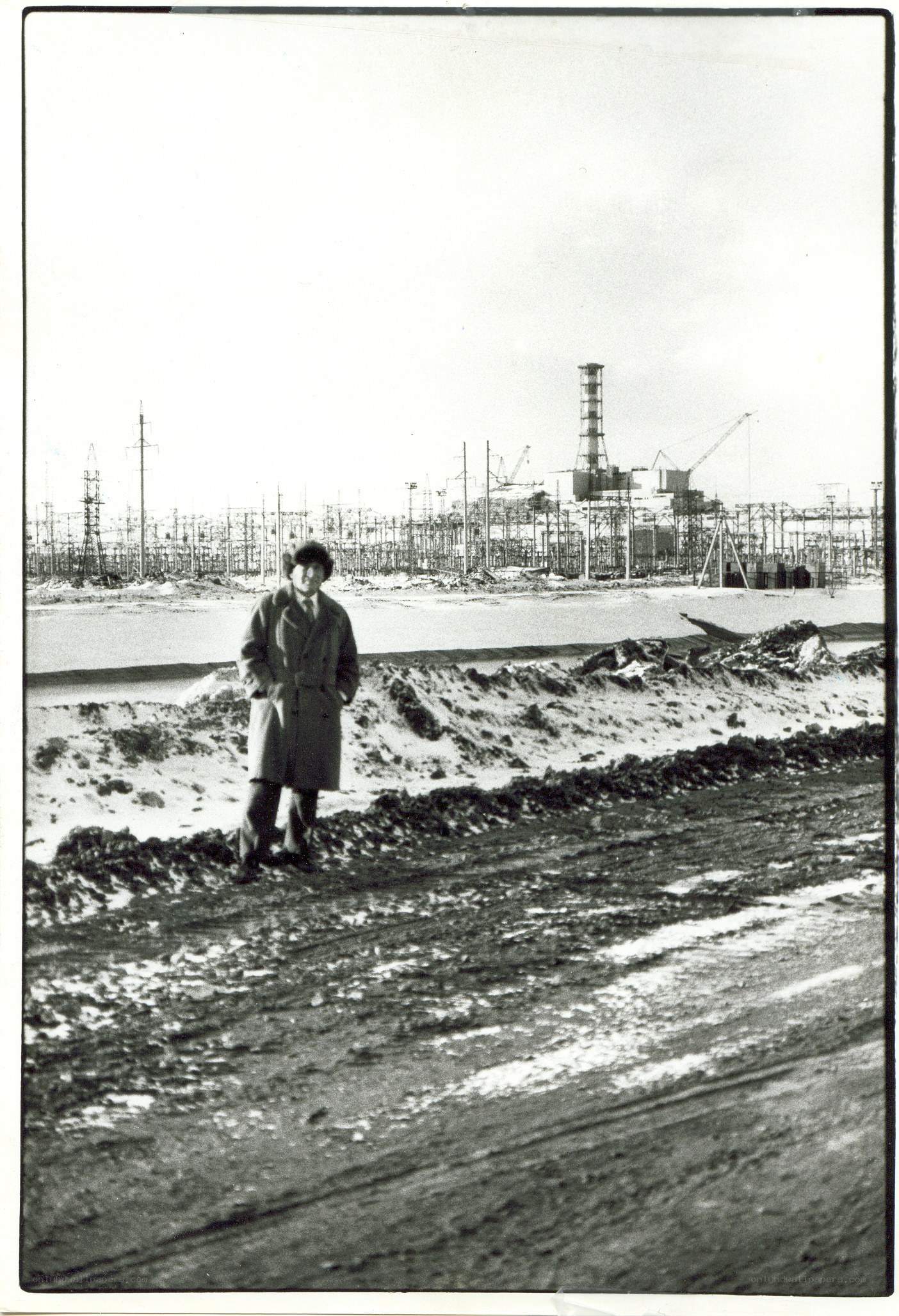 Man at Chernobyl site