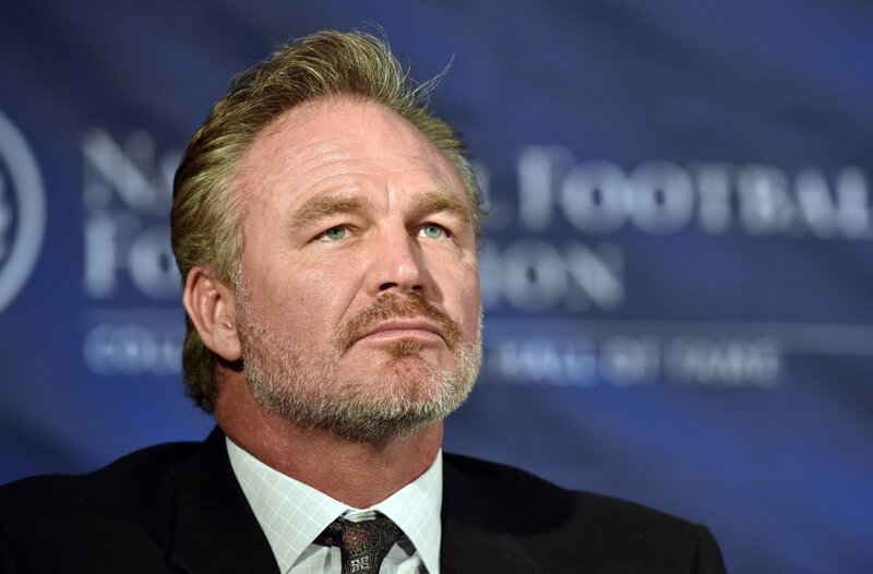 man at football hall of fame event
