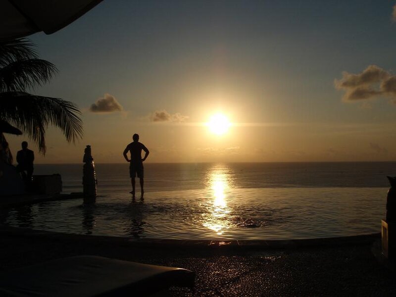 Man at Infinity Pool