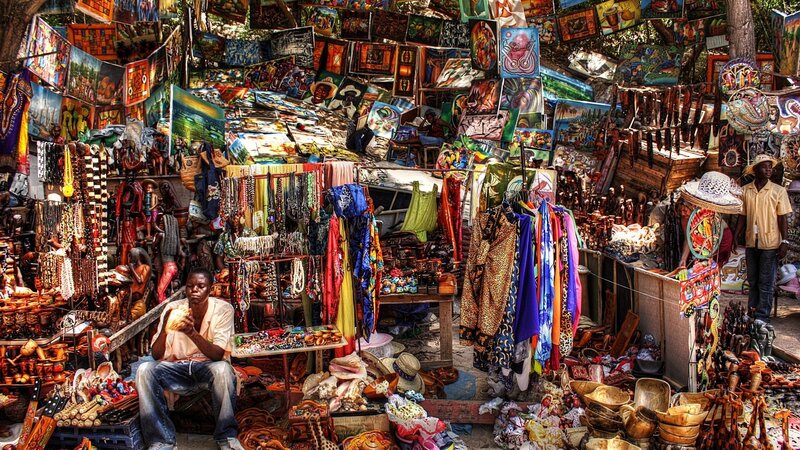 Man at Market Stall