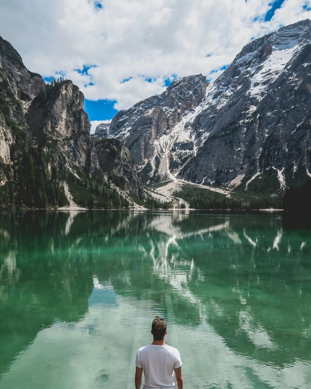 Man at Mountain Lake