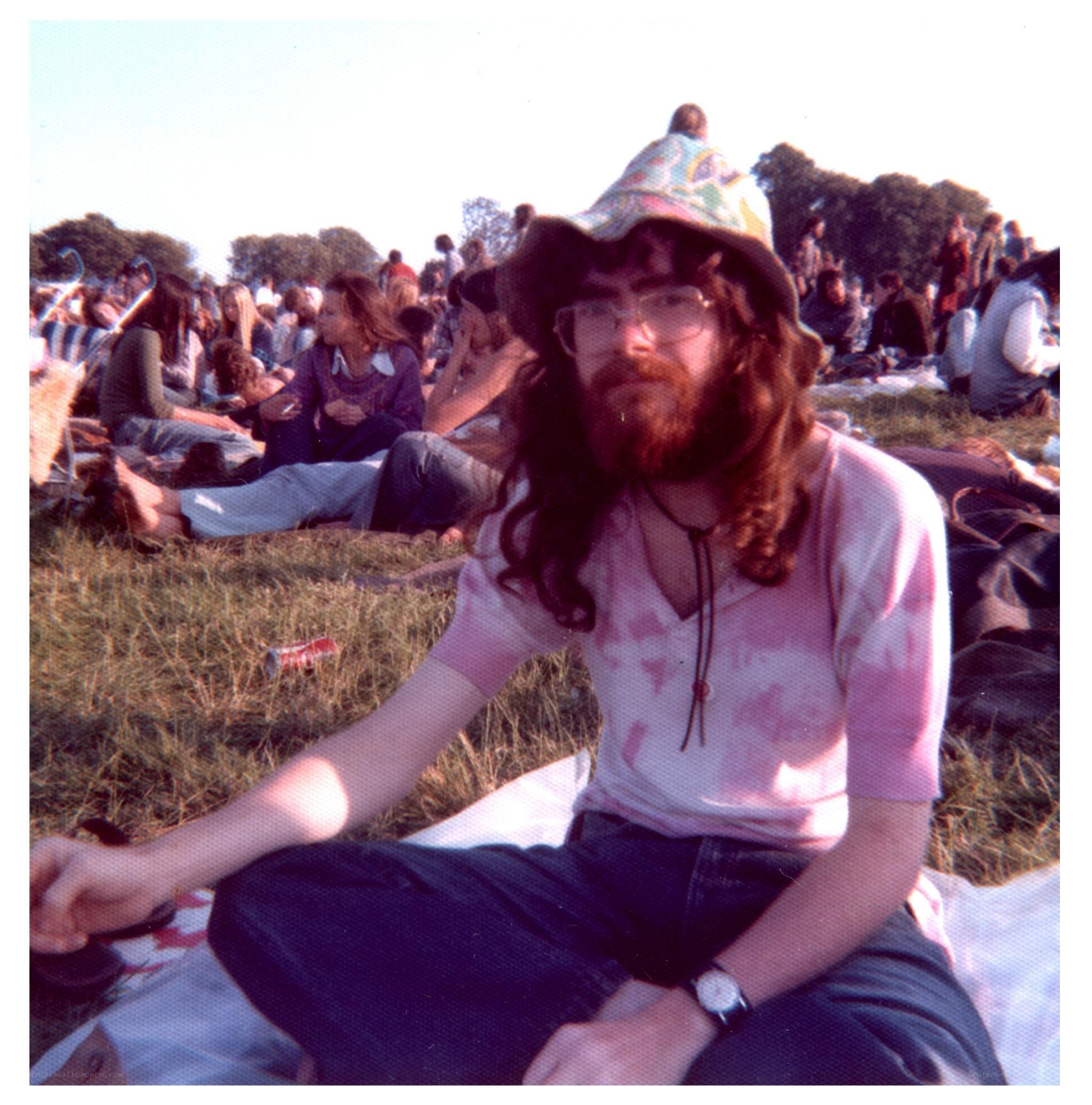Man at outdoor gathering