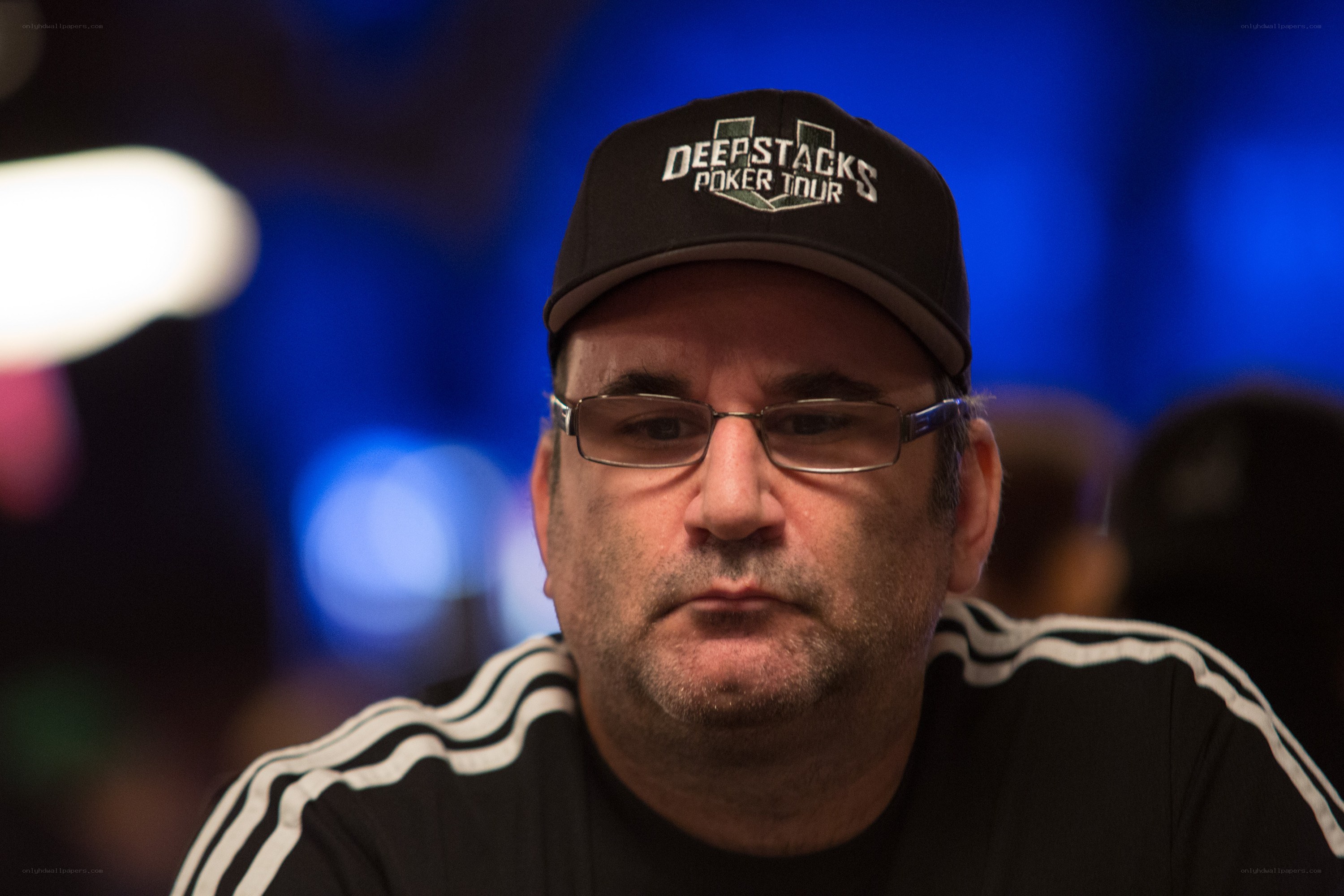 Man at poker tournament