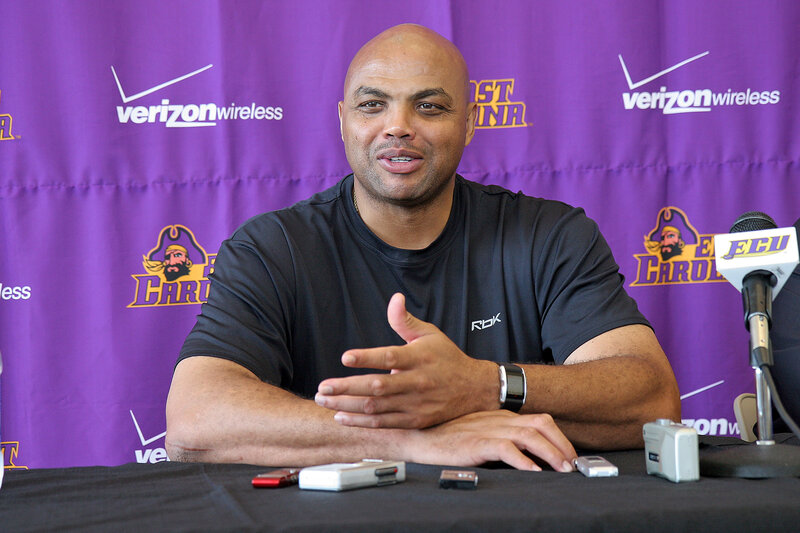 Man at Press Conference — Purple