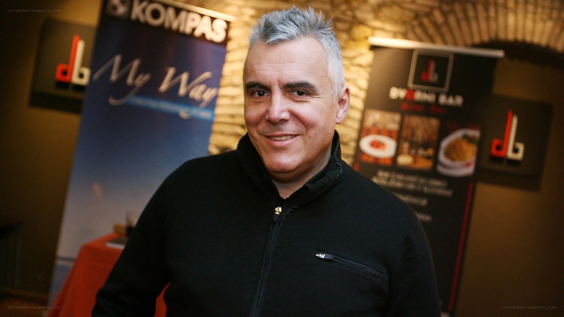 Man at promotional event