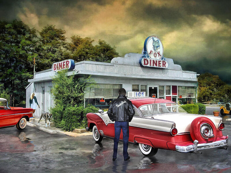 Man at Red Car