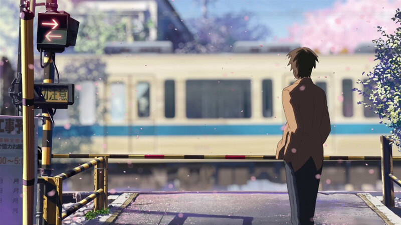 Man at Train Crossing