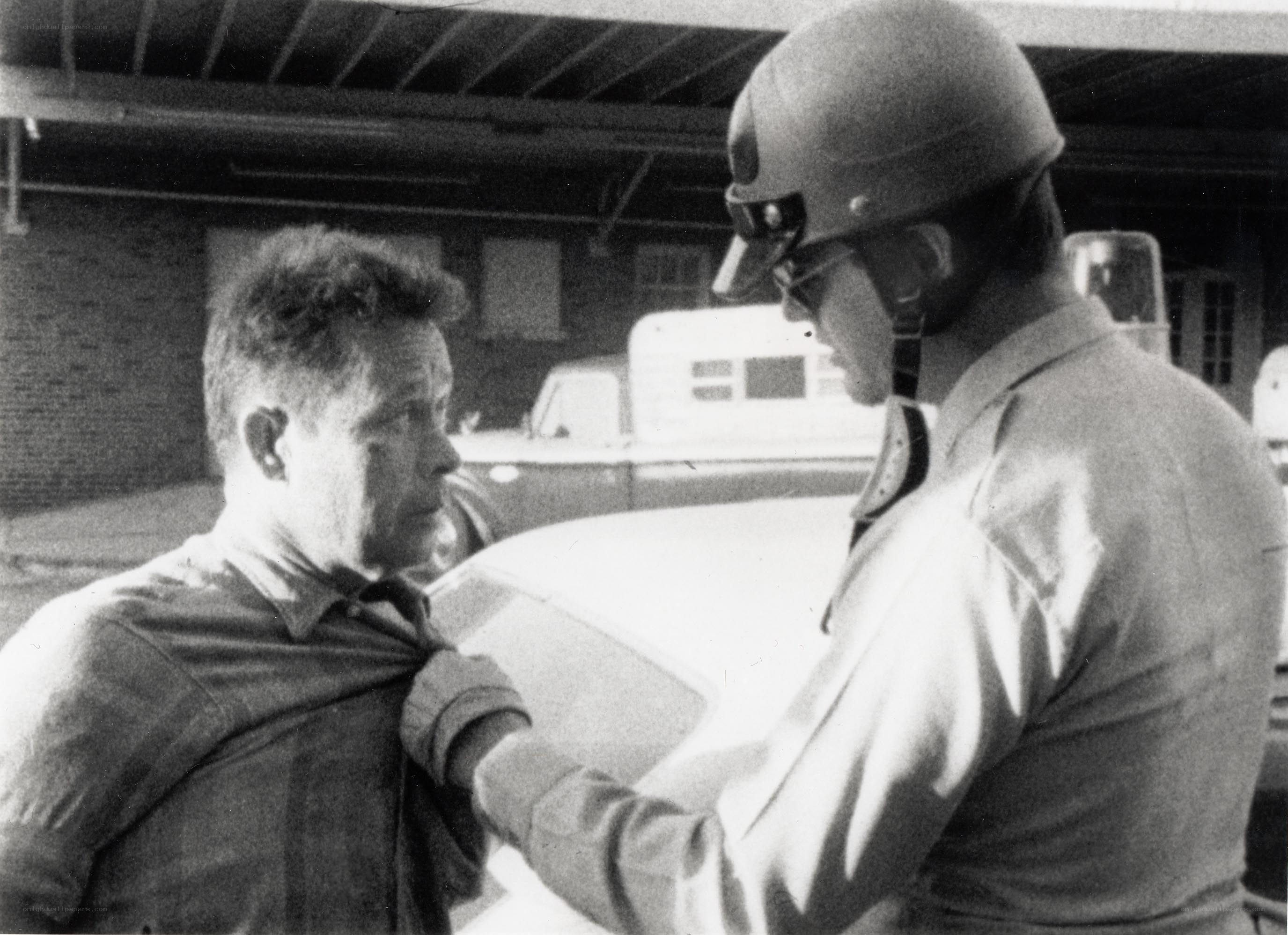 Man being arrested by police