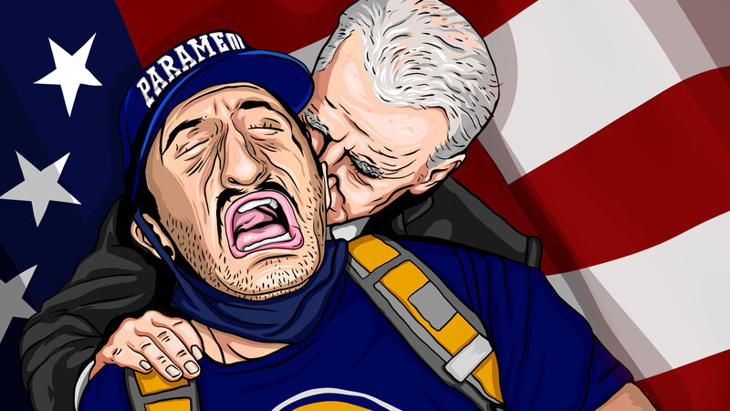 Man Being Hugged by Another Man