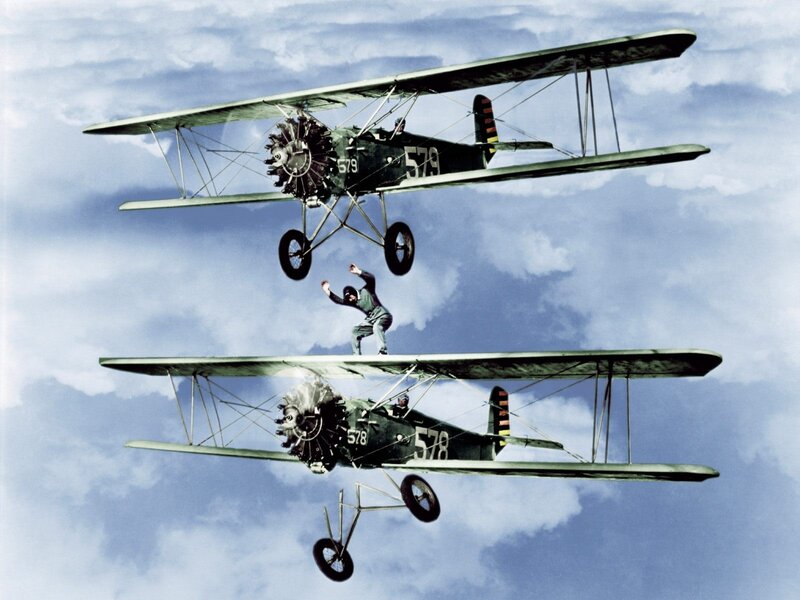 Man Between Two Planes — Blue
