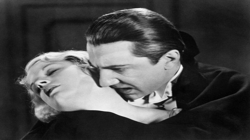 Man Biting Woman's Neck — Black, Dramatic, Photograph, Woman