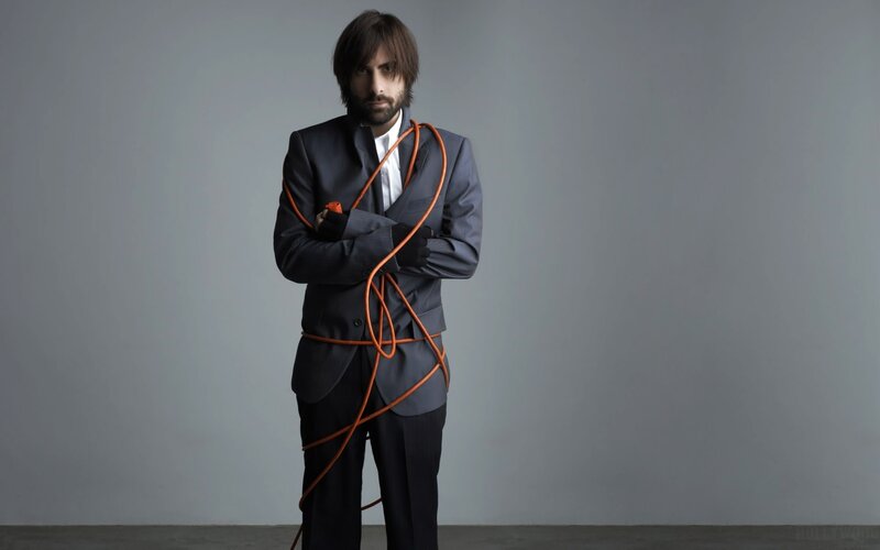 man bound in rope