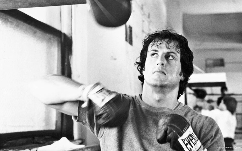 Man Boxing in Gym — Black, Determined