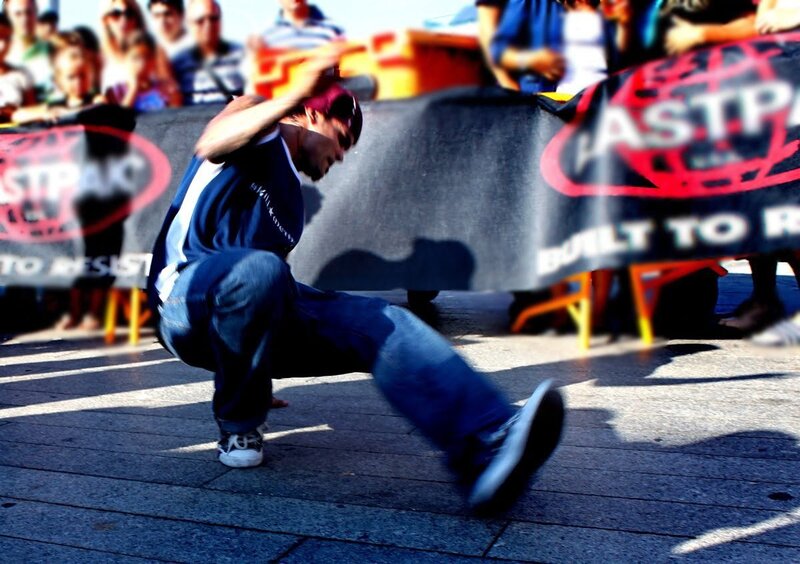 Man Breakdancing on Street