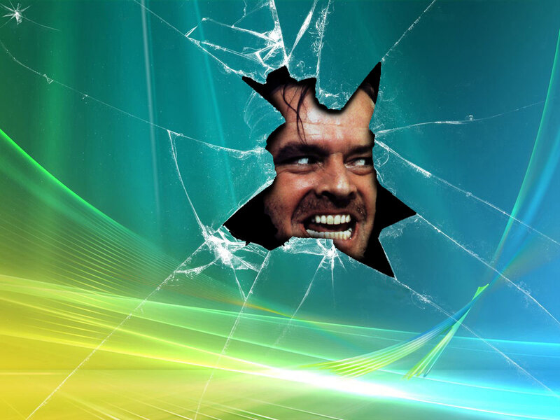 Man Breaking Glass