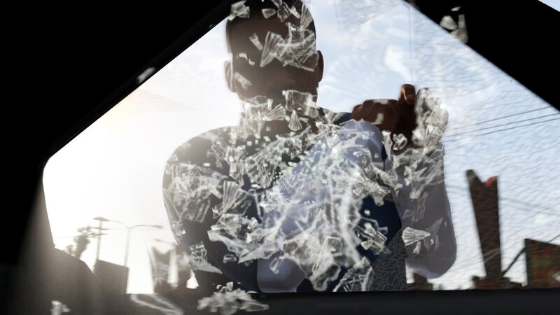 Man Breaking Glass — White