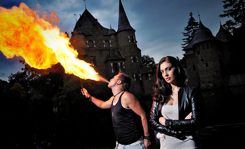 Man Breathing Fire — Black