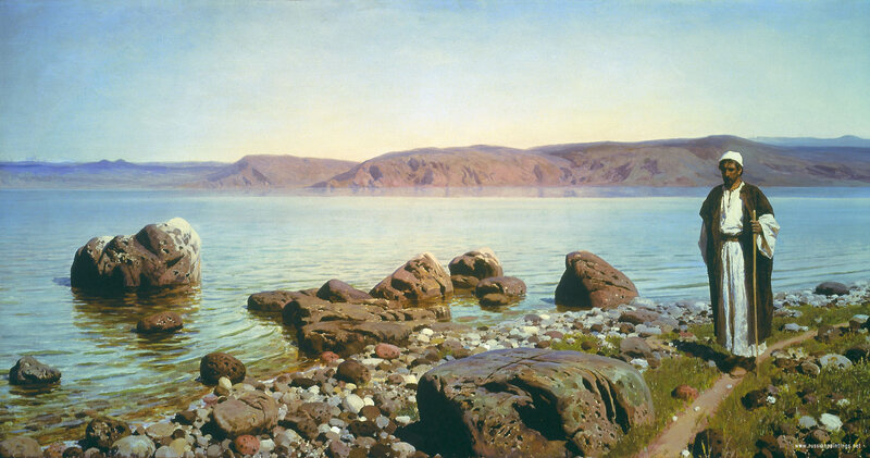 Man by the lakeside