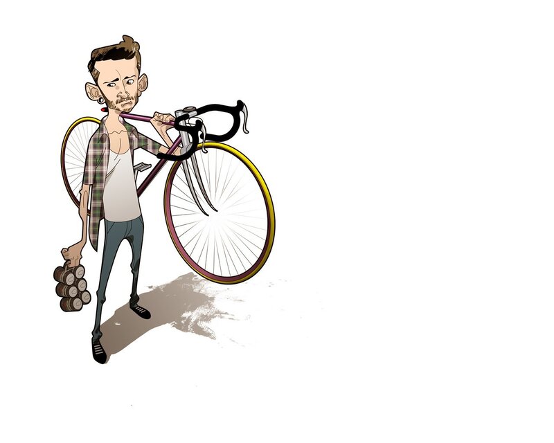 Man Carrying Bicycle