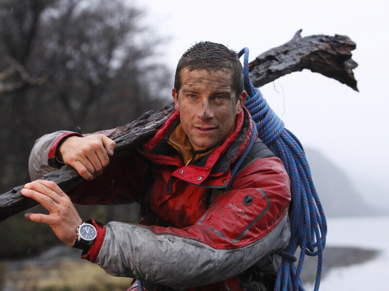 Man Carrying Log