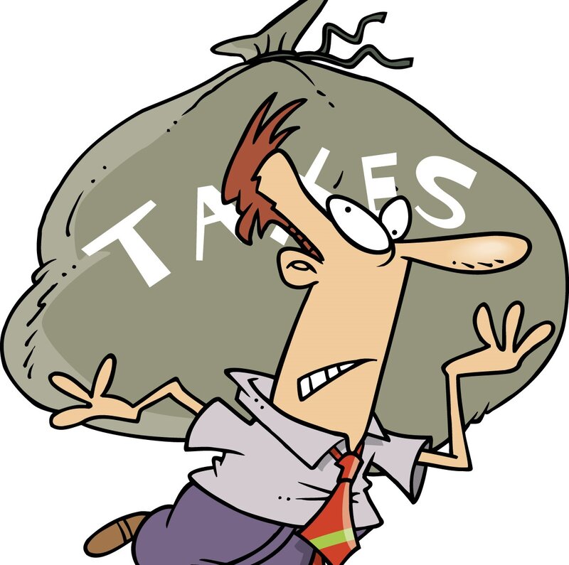 Man Carrying Tax Bag