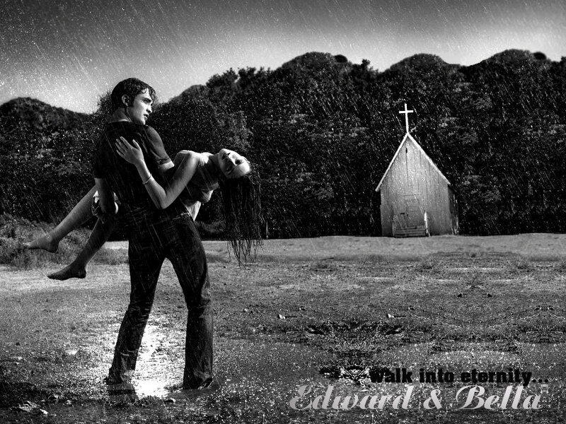 Man Carrying Woman in Rain