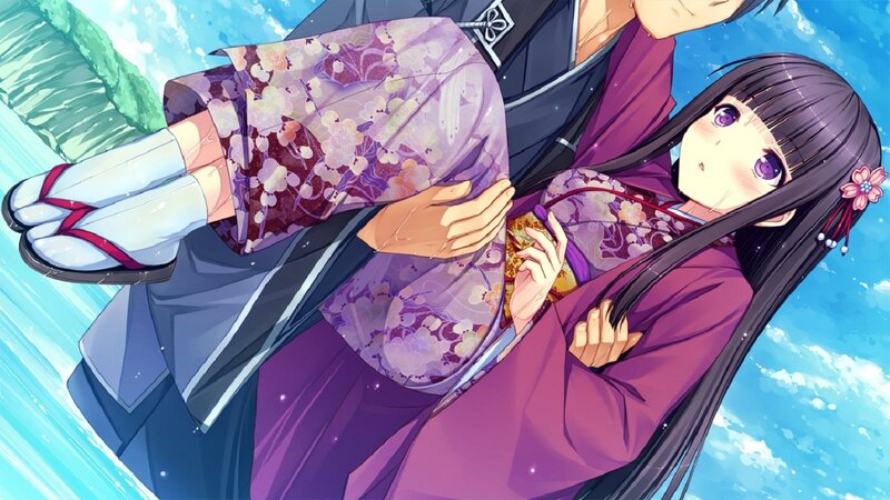 Man Carrying Woman — Purple