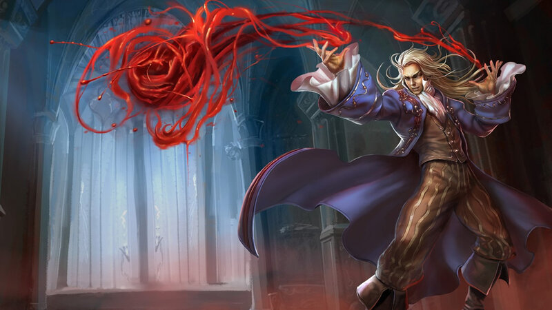 Man Casting Red Spell — Dramatic, Digital Art