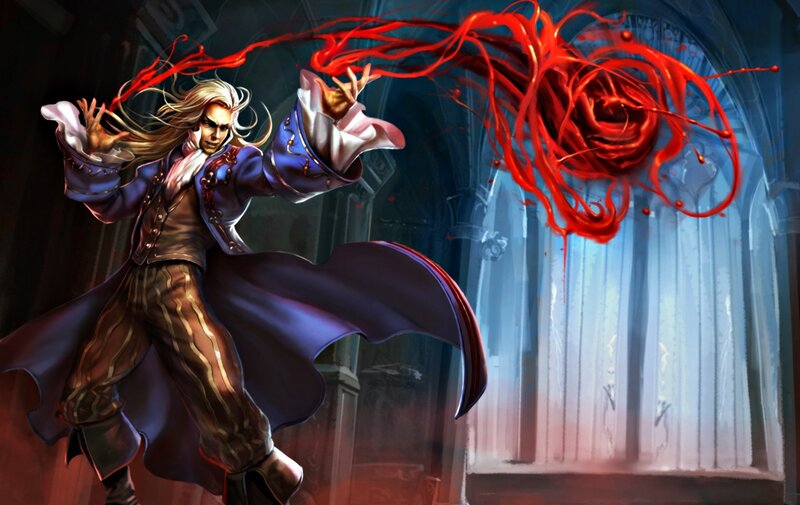 Man Casting Red Spell — Dramatic