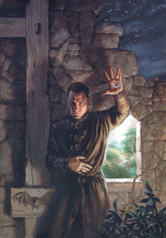 Man Casting Spell — Brown