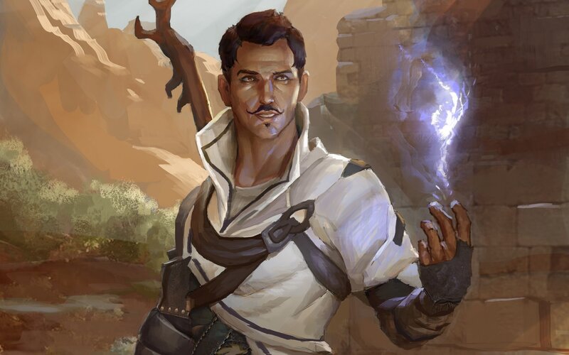 Man Casting Spell — White