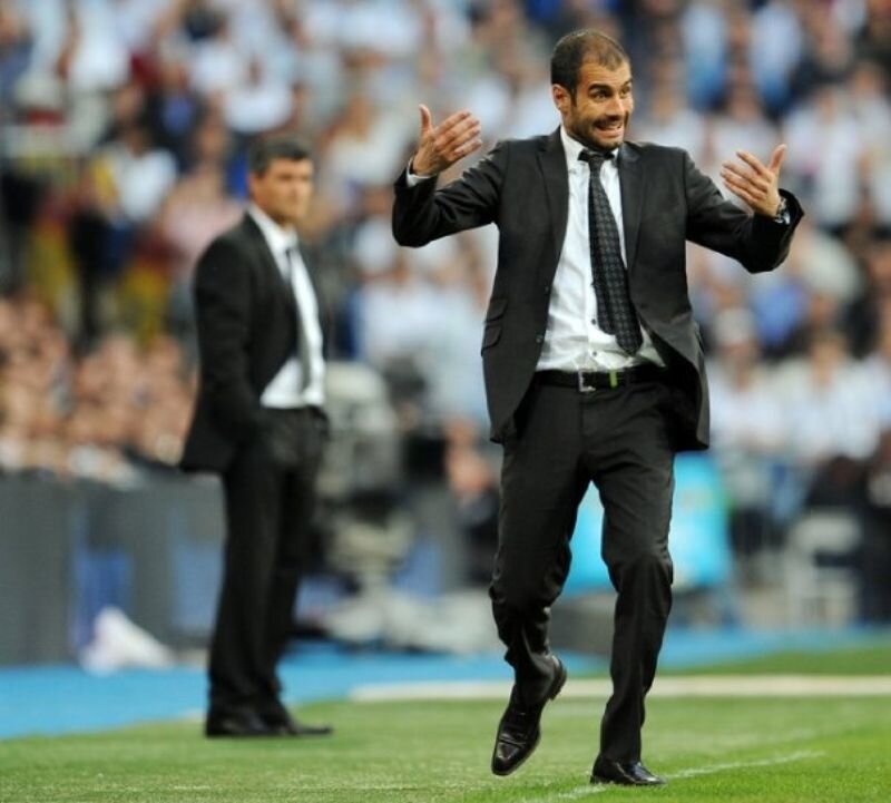 Man celebrating on a soccer field