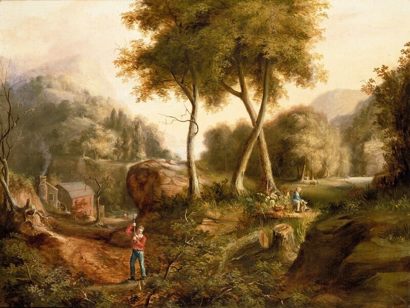 Man Chopping Wood
