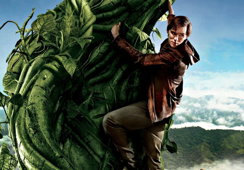 Man Climbing Beanstalk — Green
