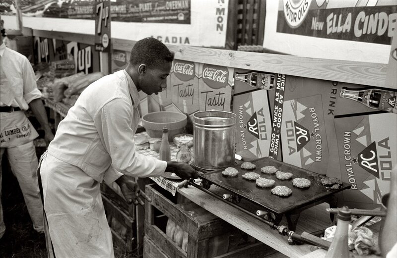 Man Cooking on Griddle