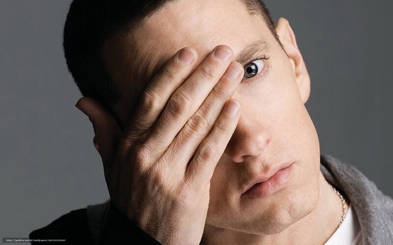 Man Covering One Eye — Gray