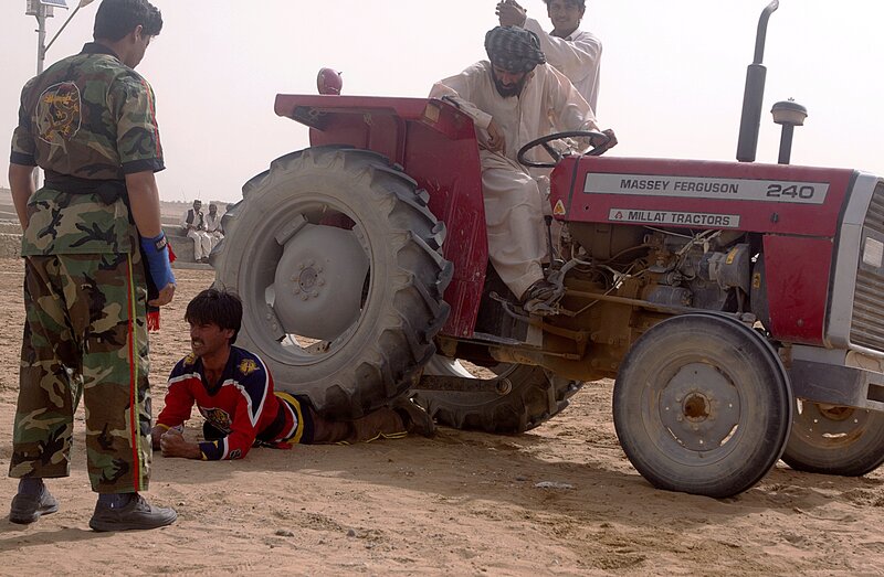 Man crushed by tractor
