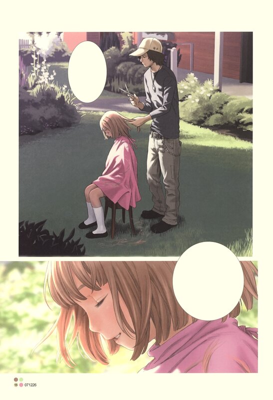 man cutting girl's hair
