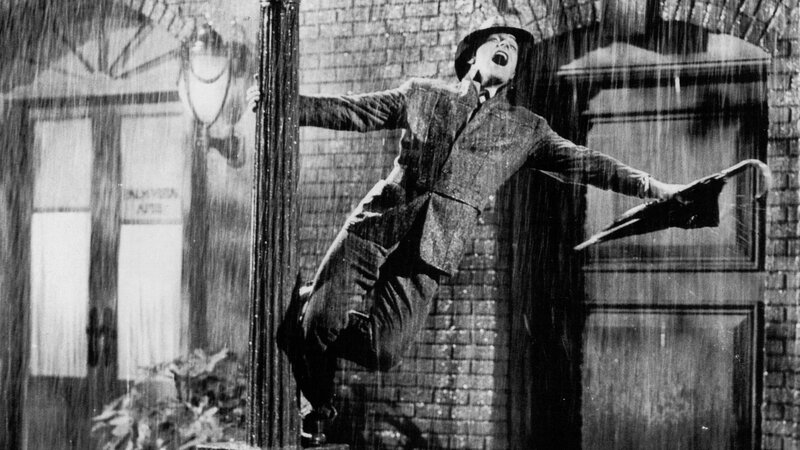 Man Dancing in Rain — Black