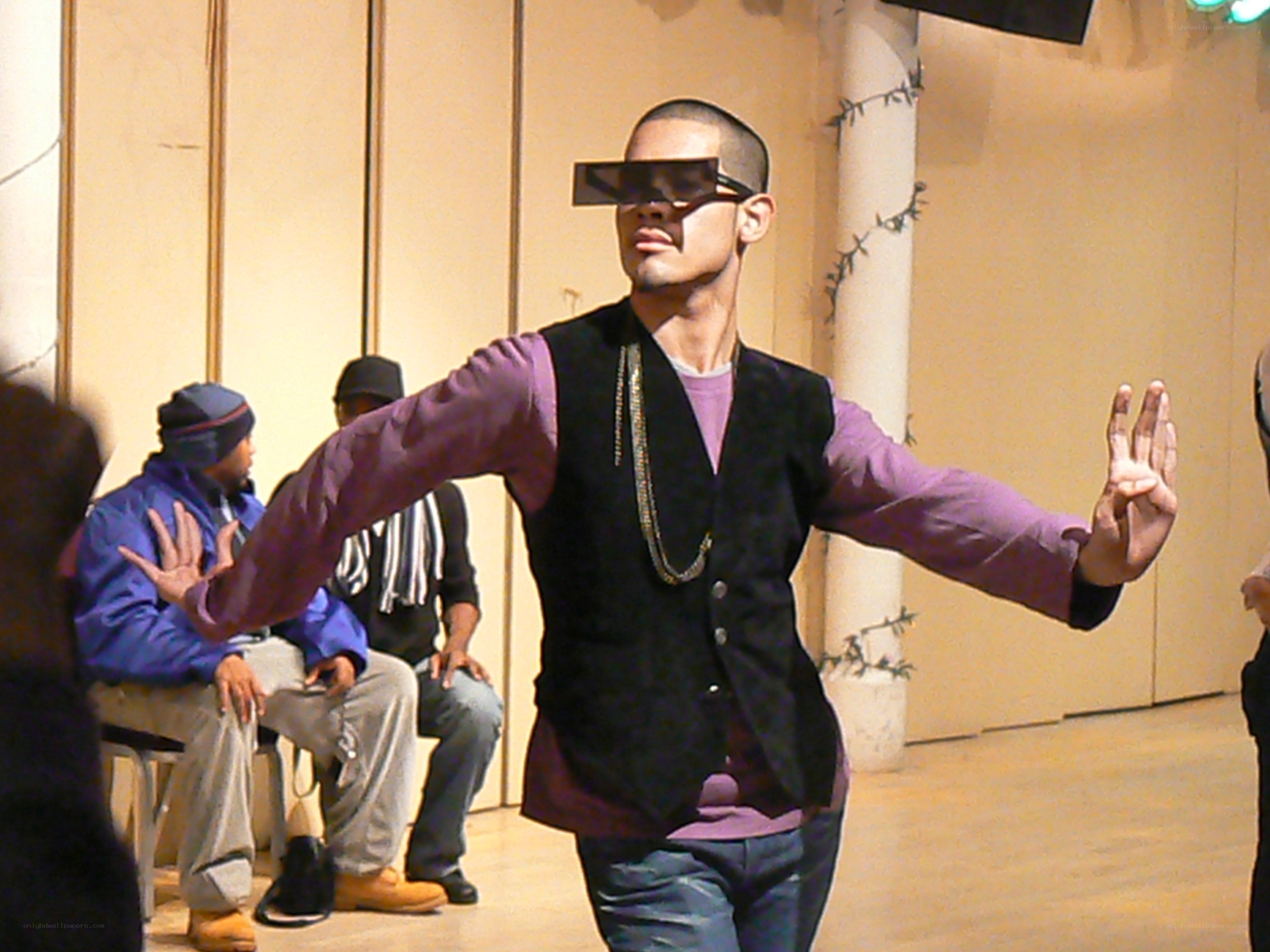 Man dancing on stage
