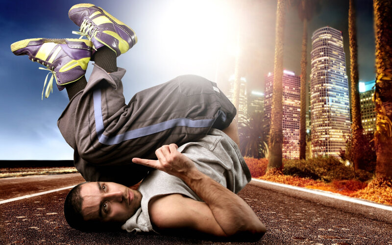 Man Doing Breakdance Move