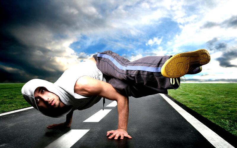 Man Doing Handstand