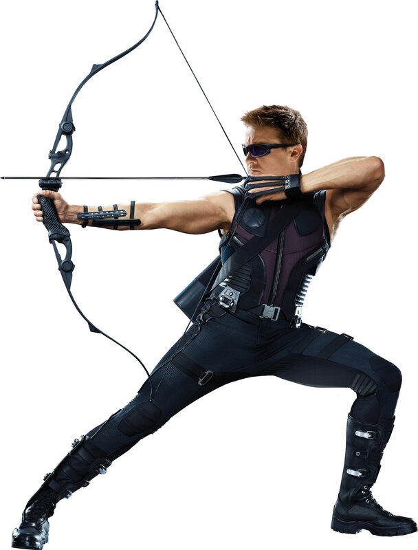 Man Drawing Bow — Black, Focused