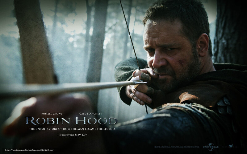 Man Drawing Bow in Forest