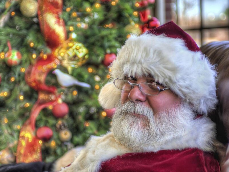 Man Dressed as Santa Claus — Red, Festive