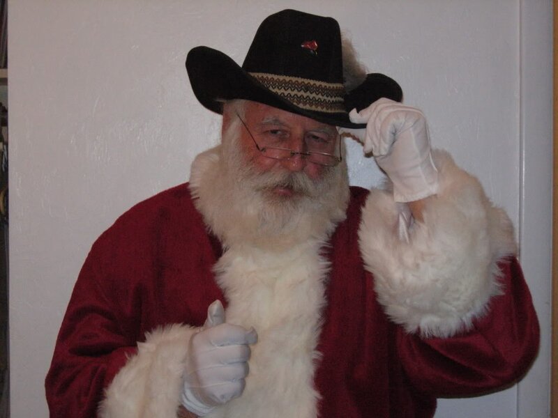 Man Dressed as Santa — Red