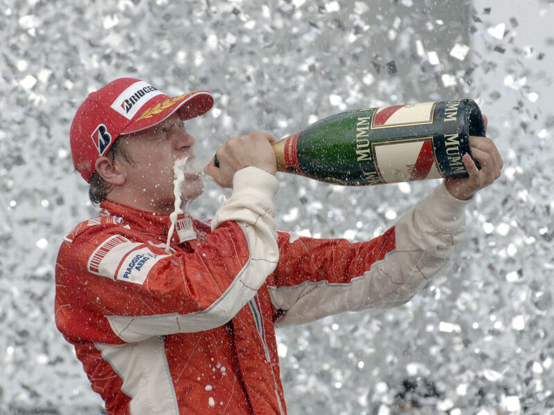 Man Drinking Champagne